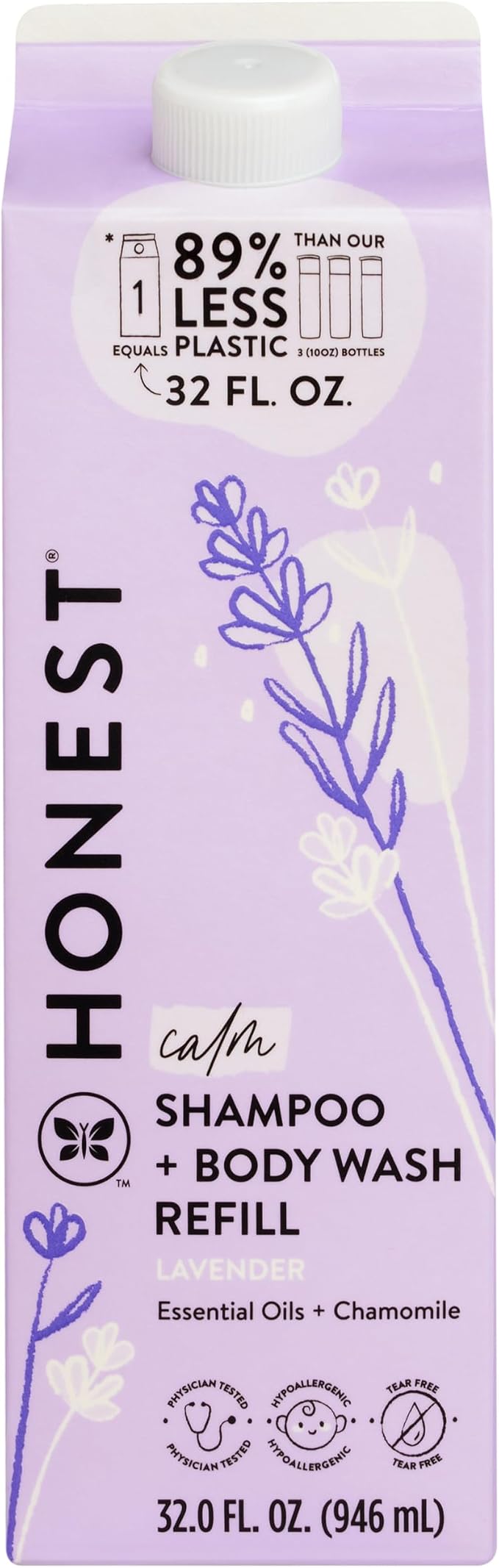 The Honest Company 2-in-1 Cleansing Shampoo + Body Wash Refill Carton | Gentle by TheHonestCompany