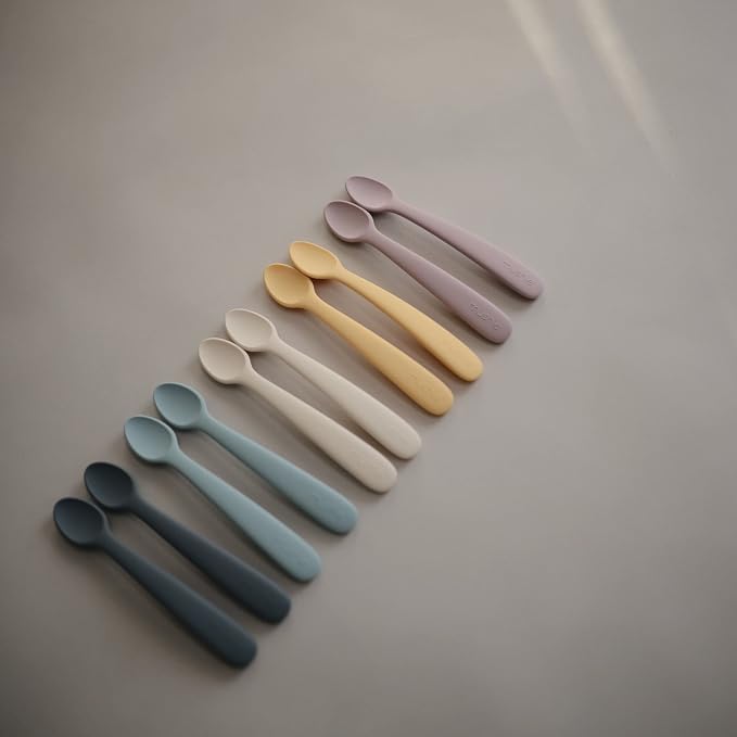 mushie Silicone Baby Feeding Spoons | 2 Pack - Image 6