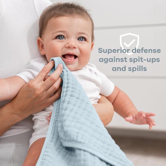 Comfy Cubs Muslin Burp Cloths 20" x 10", Ultra Absorbent 100% Cotton - Image 4