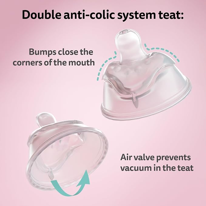 Herobility Double Anti-Colic Baby Bottles – 8.5 fl oz/240ml – 4-Pack – - Image 3