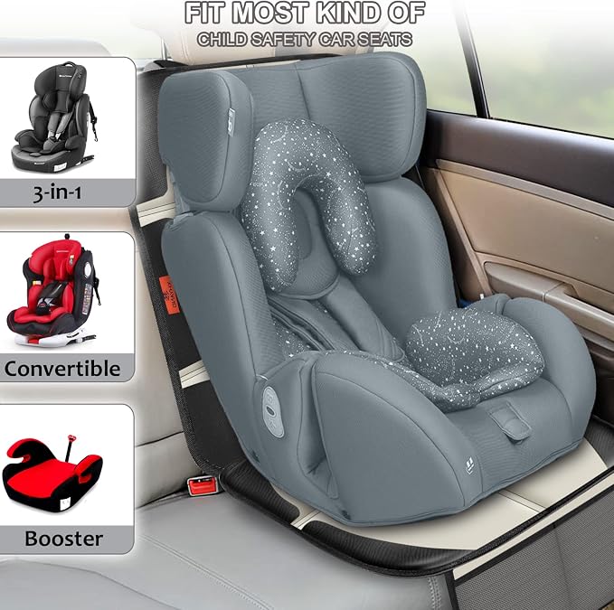 Car Seat Protector, 2 Pack Car Seat Protectors Baby Carseat Waterproof Durable - Image 4