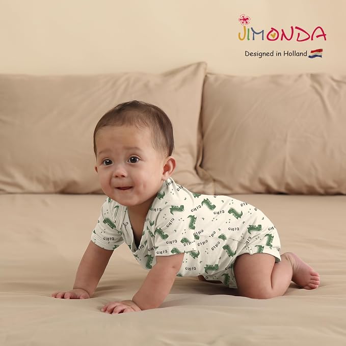 Jimonda Baby Bodysuits Rayon from Bamboo Short Sleeve Baby Boys Girls Rompers - Image 6