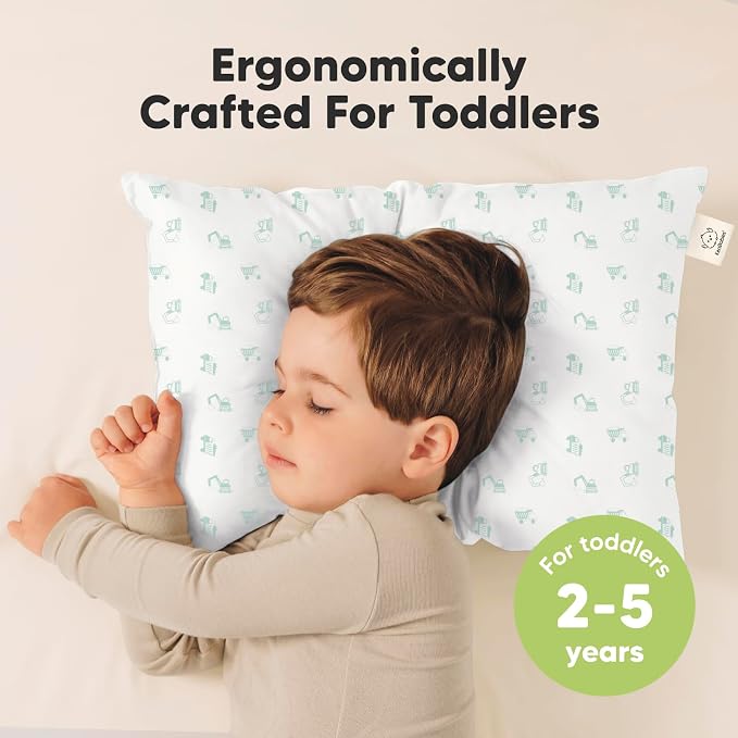 KeaBabies 2-Pack Toddler Pillow 13x18 - Image 2