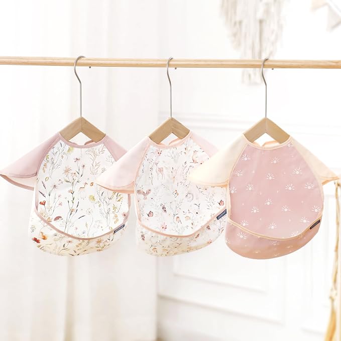 GRSSDER 3-pack Mess Proof Baby Feeding Bibs - Image 8