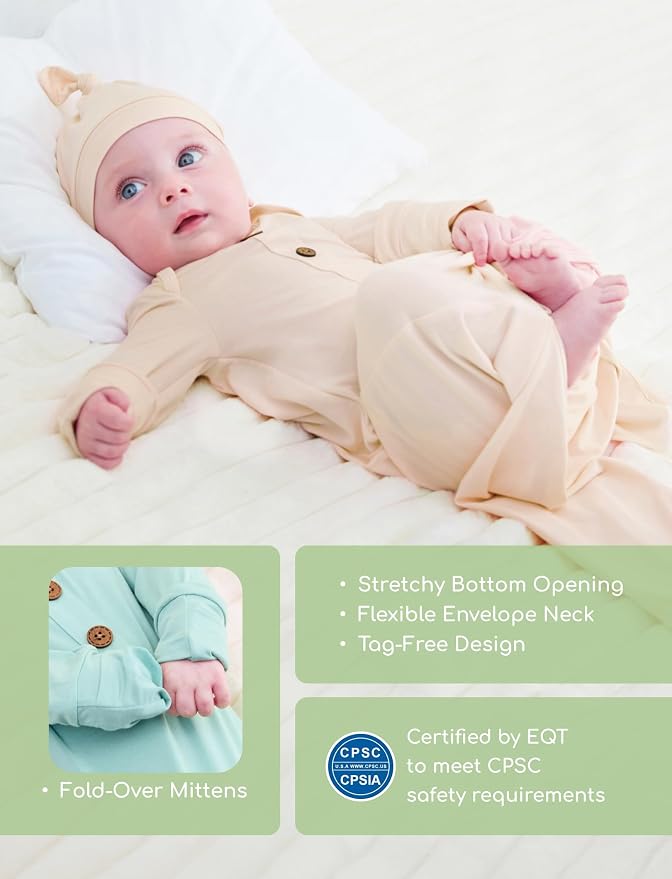 PATPAT Baby Sleeper Gown with Bamboo Viscose - Image 2