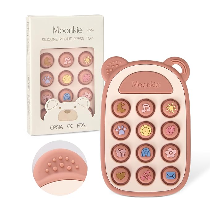 Moonkie Silicone Press Phone Teething Toy by Moonkie