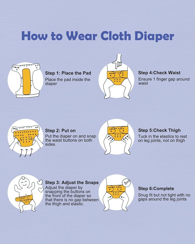 Babygoal Cloth Diaper Covers 6 Pack - Image 7