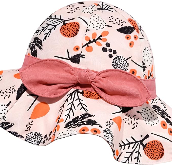 Baby Girl Sun Hat with UPF 50+ Outdoor Adjustable Beach Hat with Wide Brim - Image 5