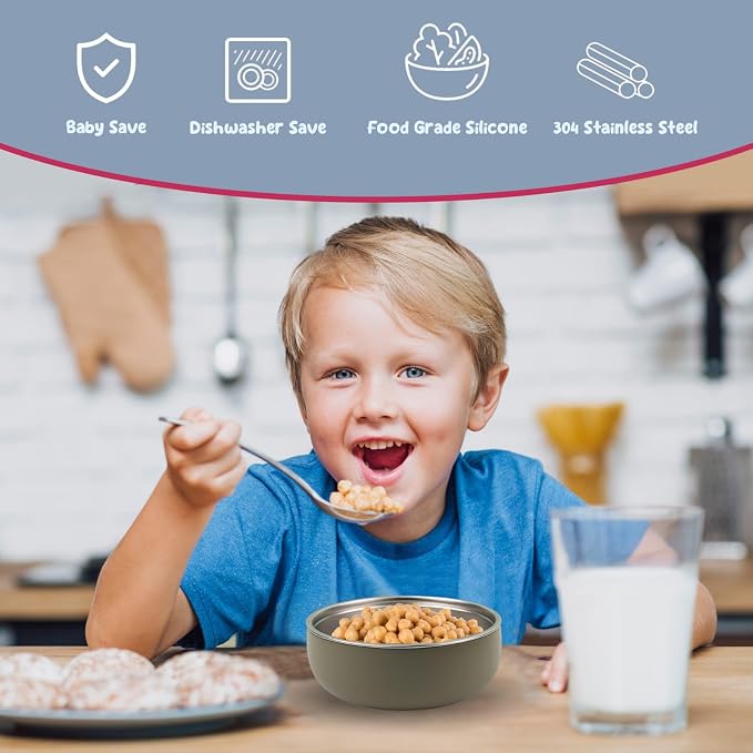 4 Pack Stainless Steel Bowls for Kids - Image 2