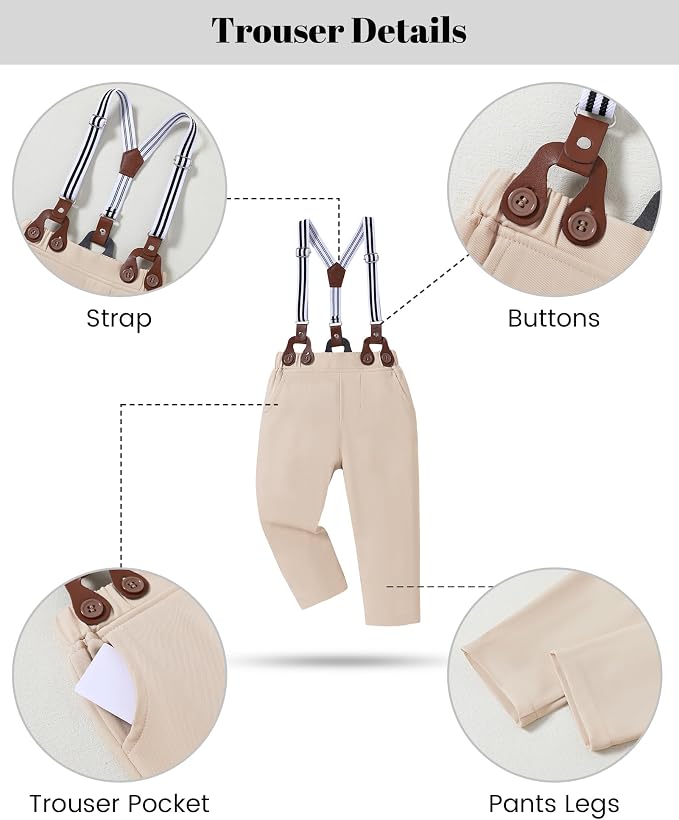 nilikastta Boy Suit Toddler Boy Outfit Boy Dress Shirt - Image 5
