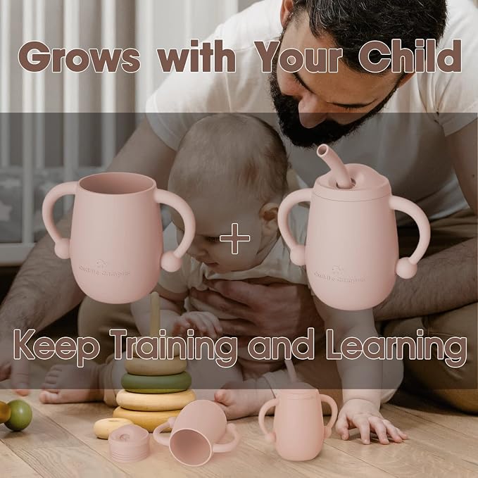 Cuddle Campus 100% Silicone Baby Training Cup, Shatterproof Toddler Sippy Cups - Image 5