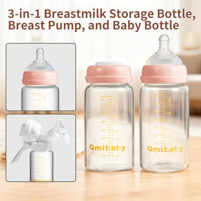 Breast Milk Storage Bottles 240ml 8oz BPA-Free Leak-Proof Baby Bottle - Image 3