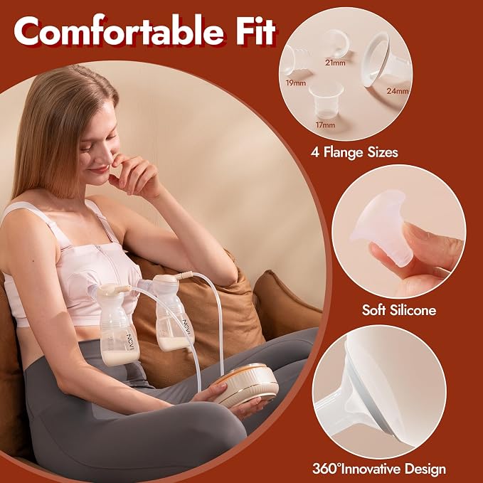NCVI Electric Breast Pump 8132, VibeRelief Micro-Vibration Massage to Ease - Image 5