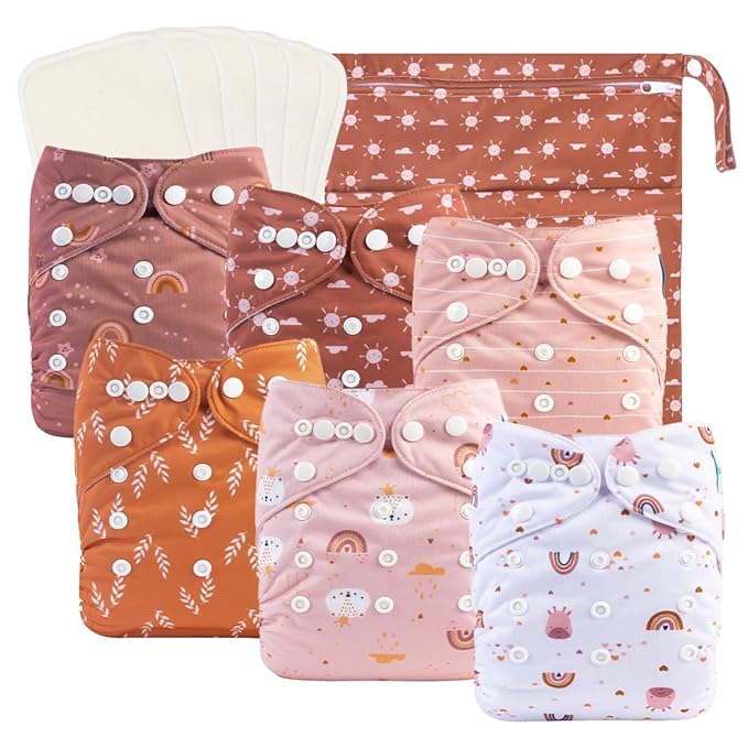 babygoal Baby Cloth Diapers 6 Pack by babygoal