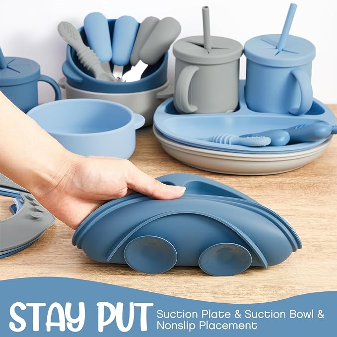 Yinder 24 Pack Silicone Baby Feeding Set Baby LED Weaning Supplies Includes - Image 5