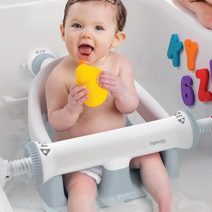 Ingenuity My Bath Seat for Sit-Up Baby Bathing, Sure & Secure Suction Cups - Image 9
