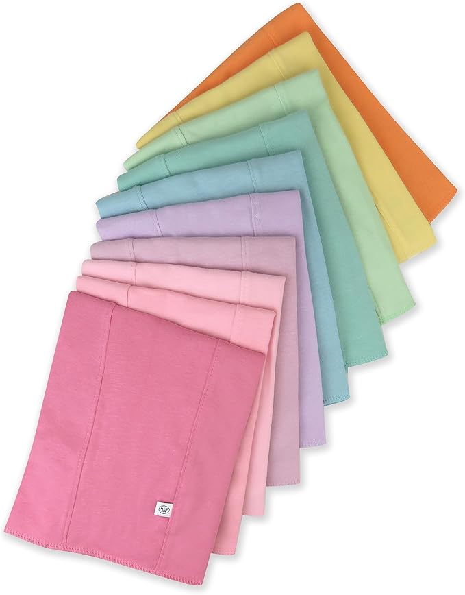 HonestBaby Organic Cotton Knit Burp Cloths Multipack, One Size by HonestBaby
