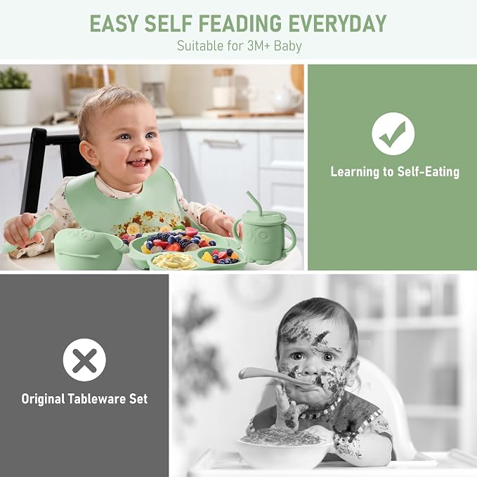 Baby Weaning Set, Silicone Feeding Set, Toddler Set - Image 7