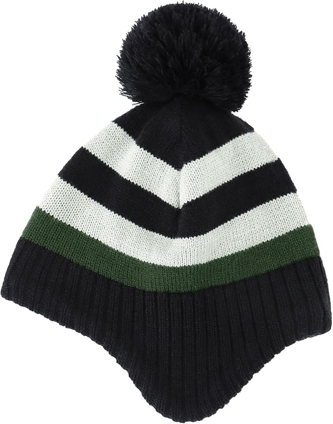 Duoyeree Kids Beanie Hat for Boys Girls Pom-pom Kint Hats Cozy Lining Winter - Image 3