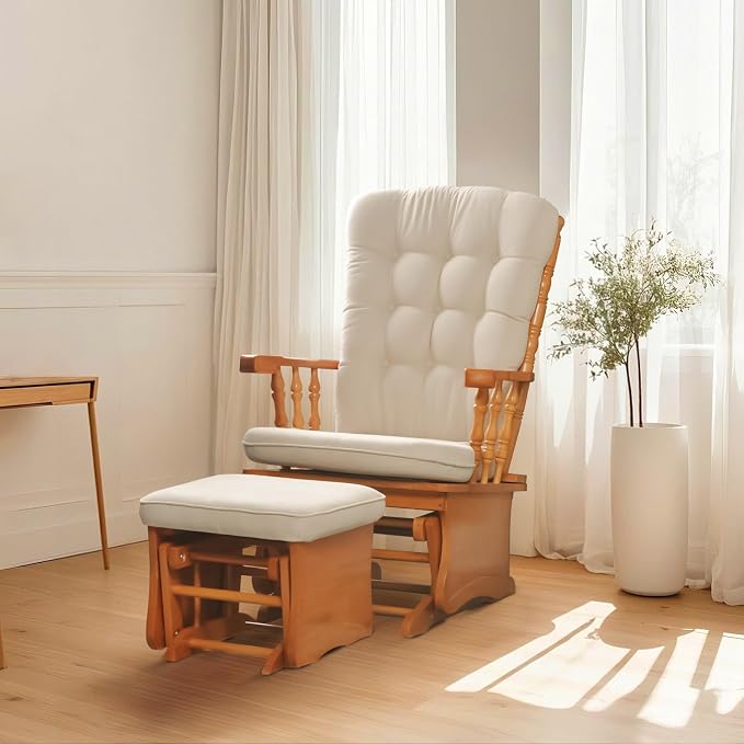 Solid Wood Anti-Pinching Rocking Glider Chair by %E2%80%8EAkucvor
