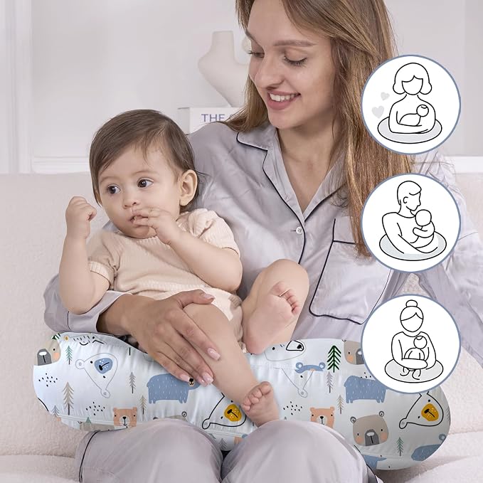 Little Grape Land Nursing Pillow, Upgraded Breast Feeding Pillow - Image 4