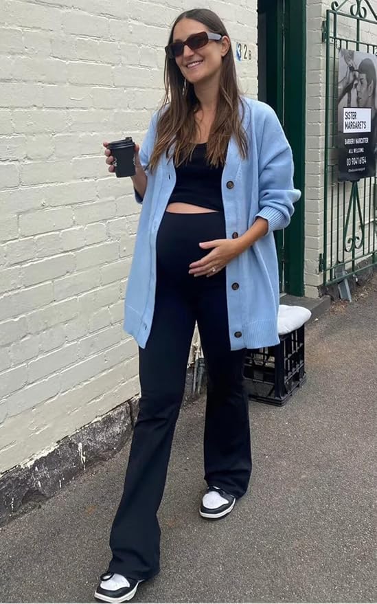 Fotociti Maternity Flare Leggings - Image 4
