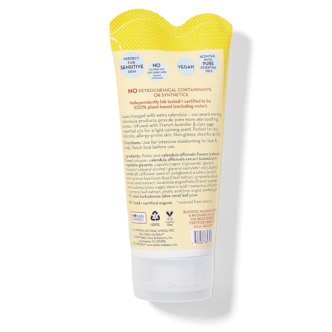 California Baby Calendula Cream | 100% Plant-Based Moisturizer | Lavender Baby - Image 2