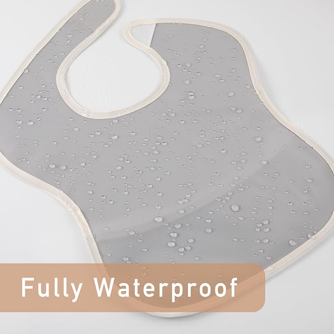 Mess Proof Baby Bib 3 Pack, Waterproof Led Weaning Baby Feeding Bibs - Image 4