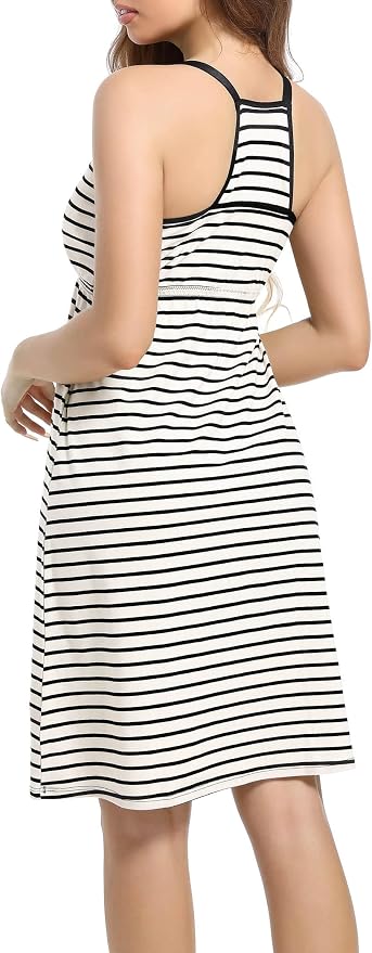 SUIEK 3-Pack Maternity Nursing Nightgown Cotton Breastfeeding Dress Pregnancy - Image 3