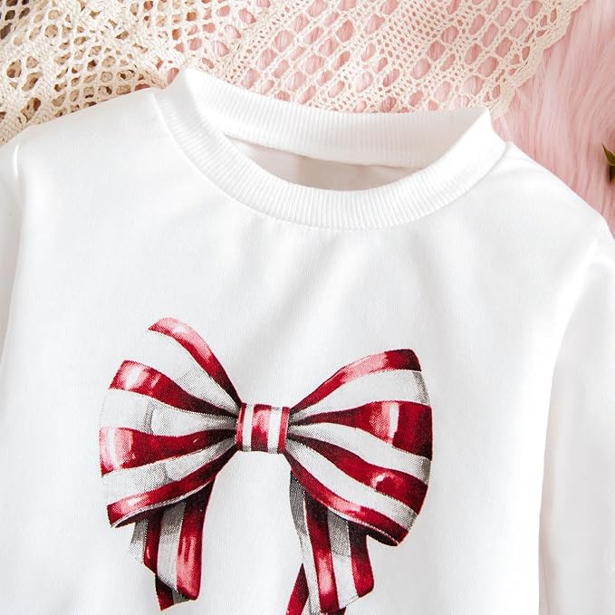 Baby Girl Clothes Long Sleeve Fall Outfits Toddler Sweatsuit Striped Flare Pants - Image 2