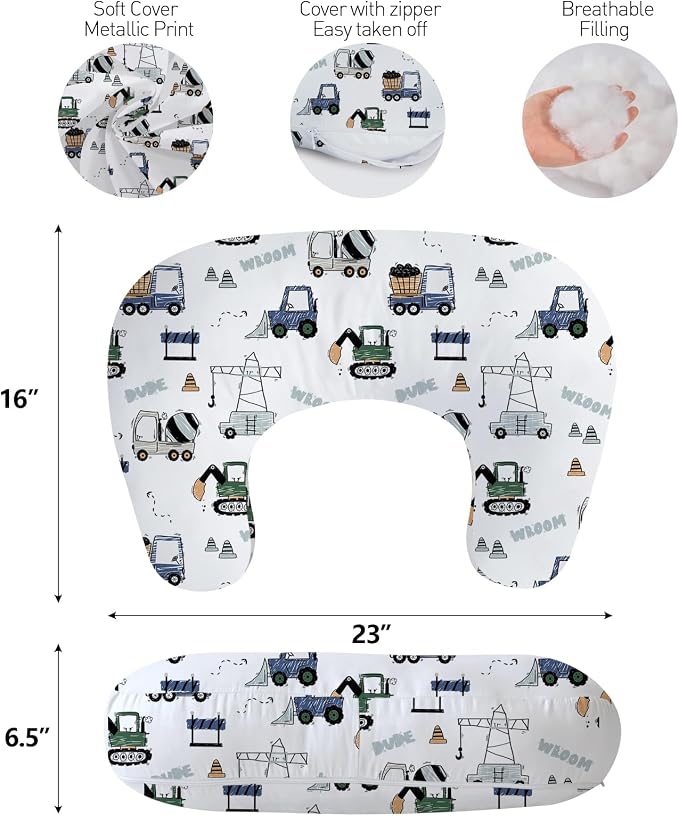 Little Grape Land Nursing Pillow, Upgraded Breast Feeding Pillow - Image 5