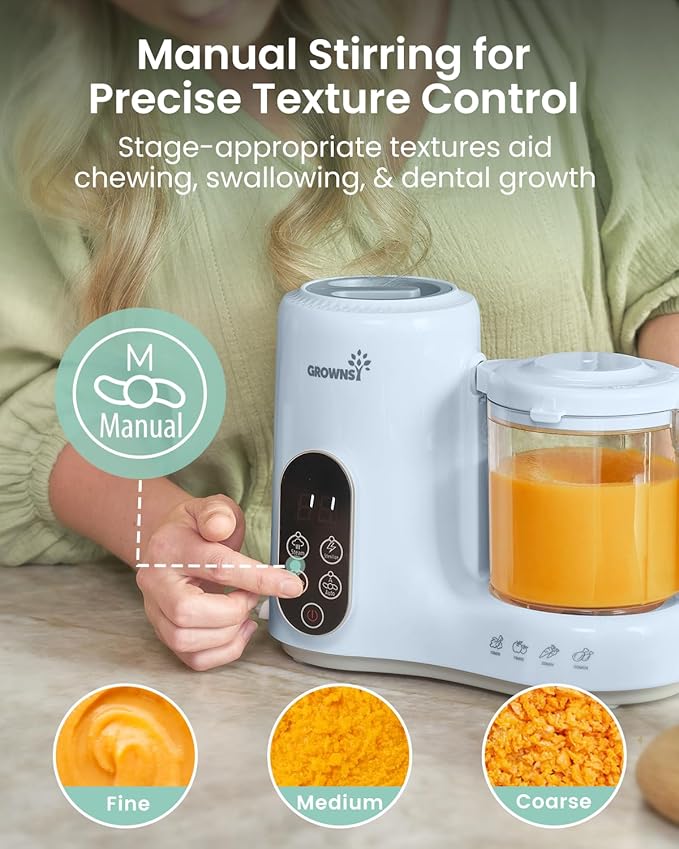 GROWNSY Baby Food Maker with Steam Basket, One Step Baby Food Processor Steamer - Image 5