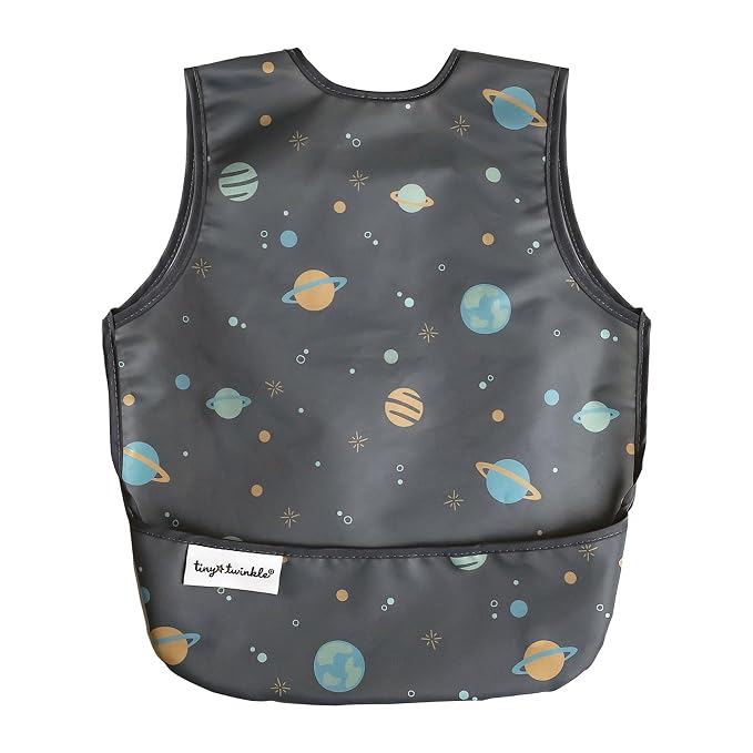 Tiny Twinkle Short Sleeve Apron Baby & Toddler Bib by TinyTwinkle