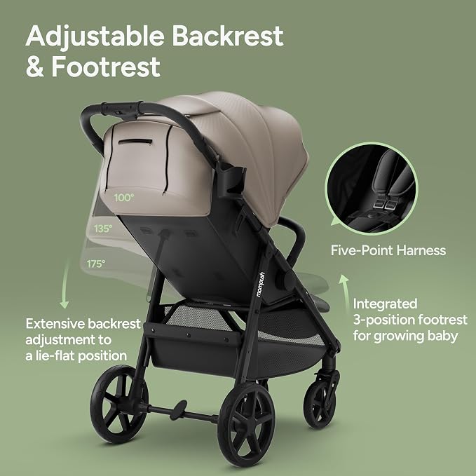 Mompush Nova Baby Stroller for Toddler, Infant & Newborn | Spacious Seat & - Image 4