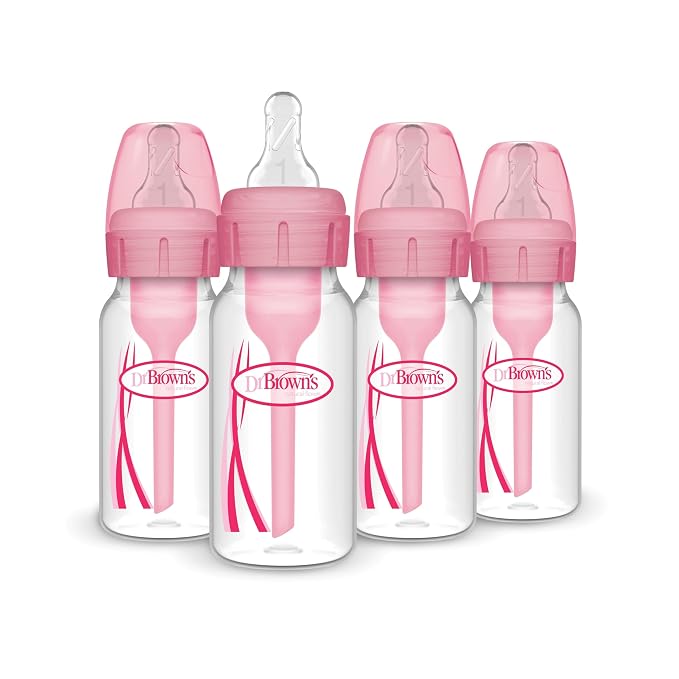 Dr. Brown's Natural Flow Anti-Colic Options+ Narrow Baby Bottle, 4 oz/120 mL by DrBrowns