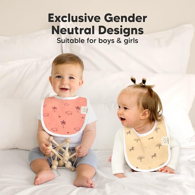 8-Pack Organic Baby Bibs for Boys, Girls - Image 6