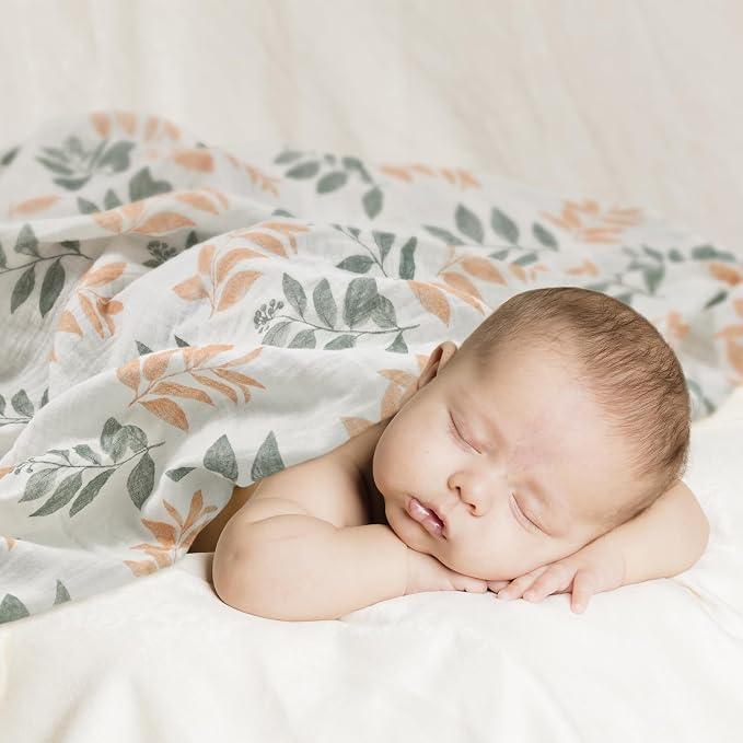 Muslin Swaddle Blankets for Newborn, 3 Pack Breathable Soft Receiving Blanket - Image 2