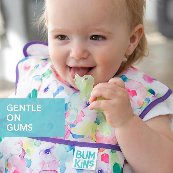 Bumkins Baby Utensils Set, Chewtensils Silicone Spoons - Image 2