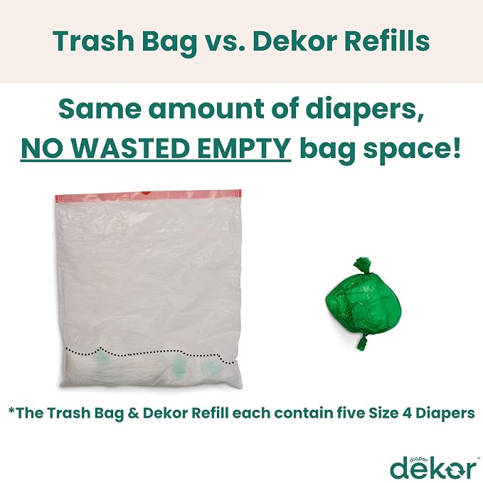 Diaper Dekor Classic Hands-Free Diaper Pail Gift Set | Just Step–Drop–Done | - Image 7