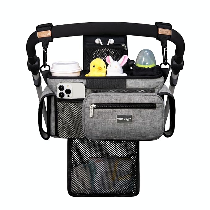 TOPDesign Universal Baby Stroller Organizer, Stroller Caddy by TOPDesign