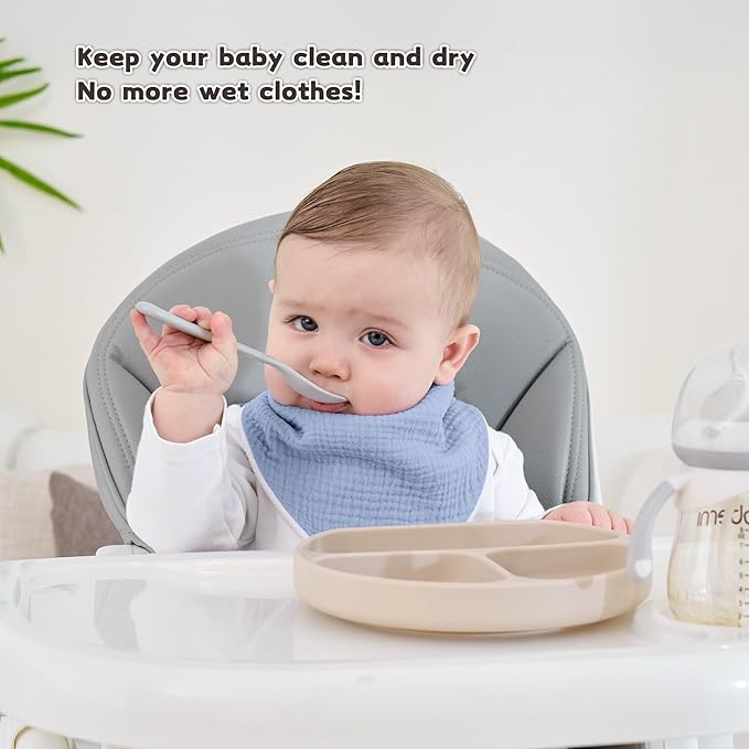 Susurration Muslin Baby Drool Bibs 6Pack Soft Triangular Adjustable Baby - Image 4