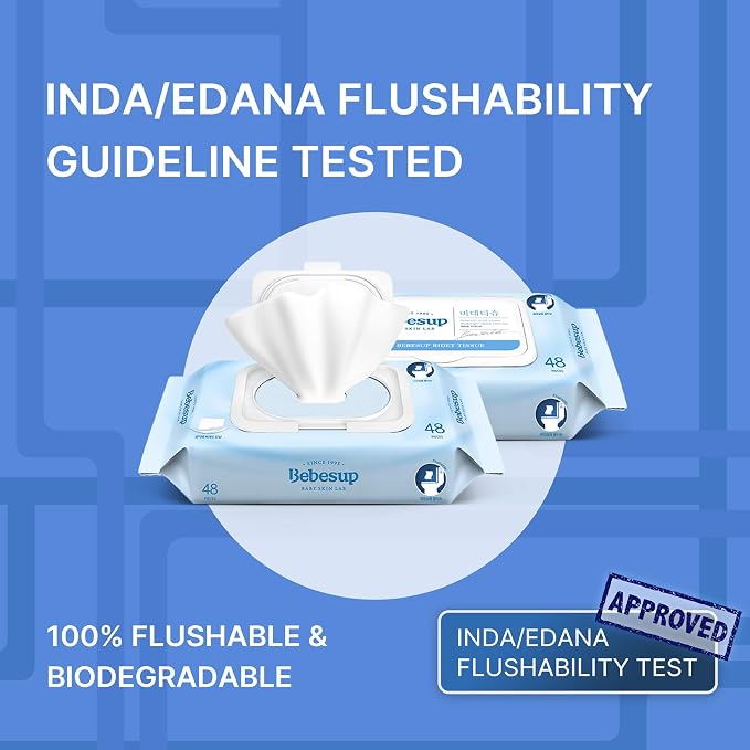 BEBESUP- Korea’s #1 Flushable Wipes- 100% Plant-Based Hypoallergenic - Image 5