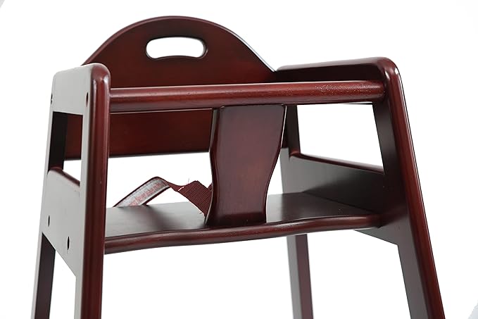 Wooden High Chair for Baby & Toddler – Restaurant-Style Stackable HighChair - Image 2
