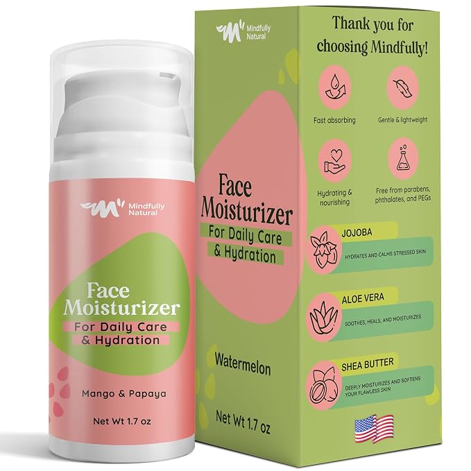 Kids Face Lotion with Shea Butter, Aloe Vera & Jojoba – Gentle, Hydrating by MindfullyNatural