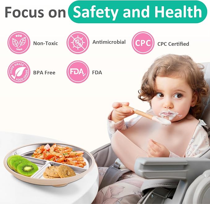 Stainless Steel Baby Plate - Image 6