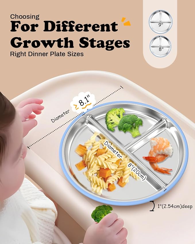 Stainless Steel Toddler Plate - Image 2
