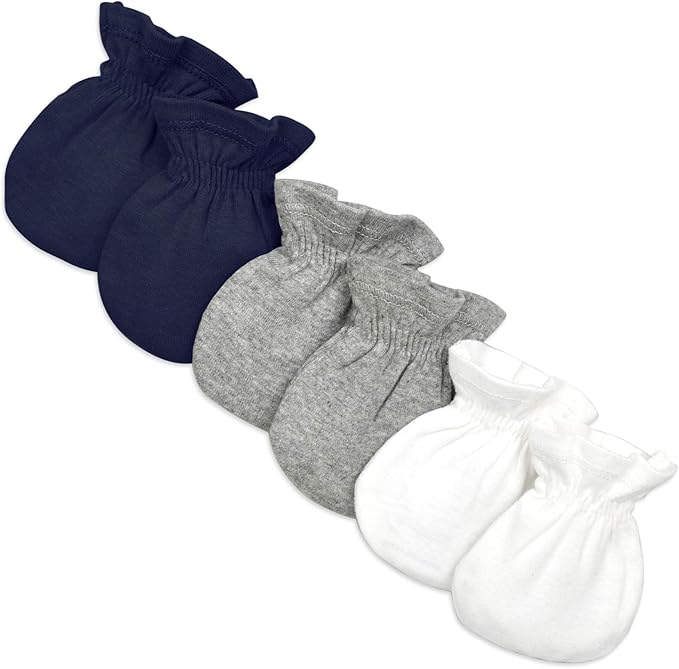 Burt's Bees Baby Unisex Baby Mittens, 100% Organic Cotton, One Size 3-Pack by BurtsBeesBaby