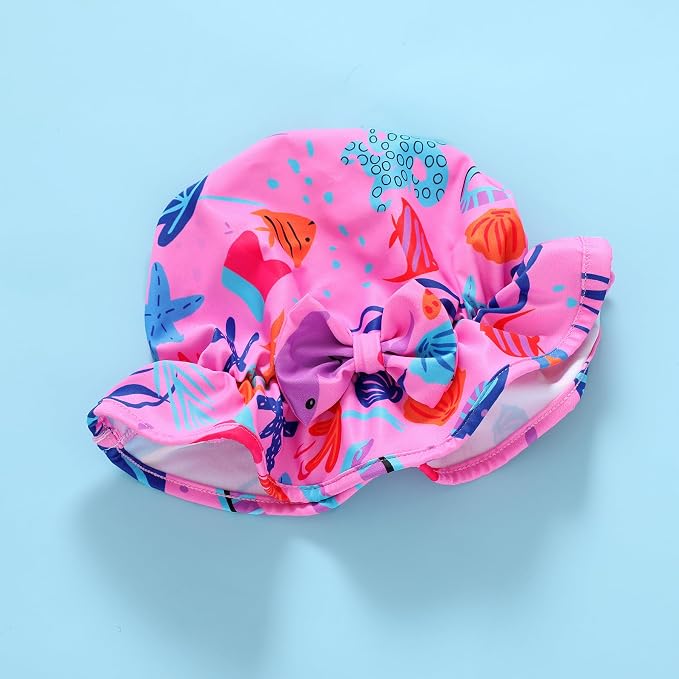 Infant Baby Girl Swimsuit One-Piece Long Sleeve Rash Guard - Image 4