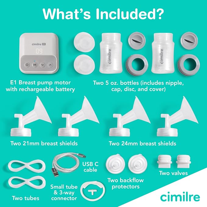 E1 Portable Breast Pump & Breast Milk Storage Bags Bundle – Compact Double - Image 7