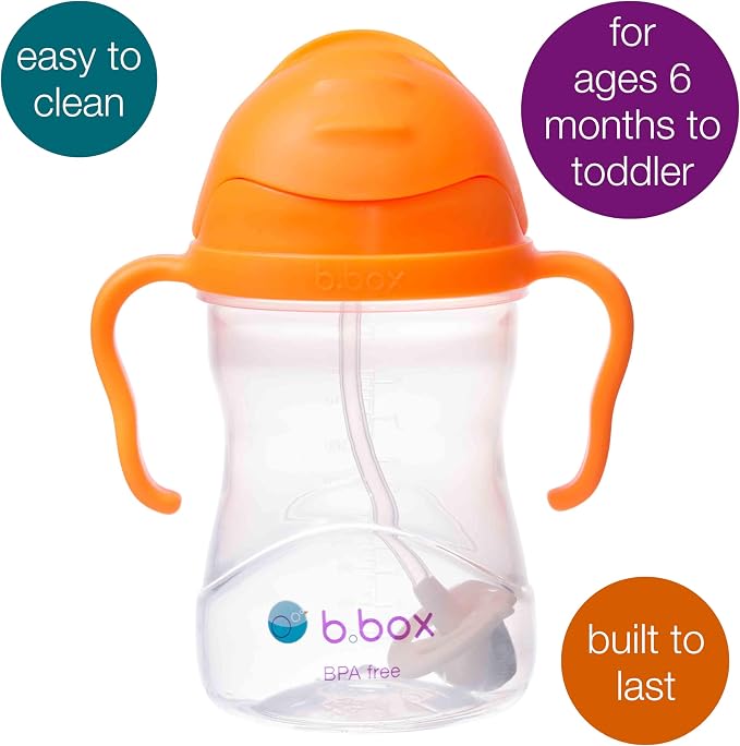 b.box Sippy Cup with Weighted Straw. Drink from Any Angle, Leak Proof, Spill - Image 3